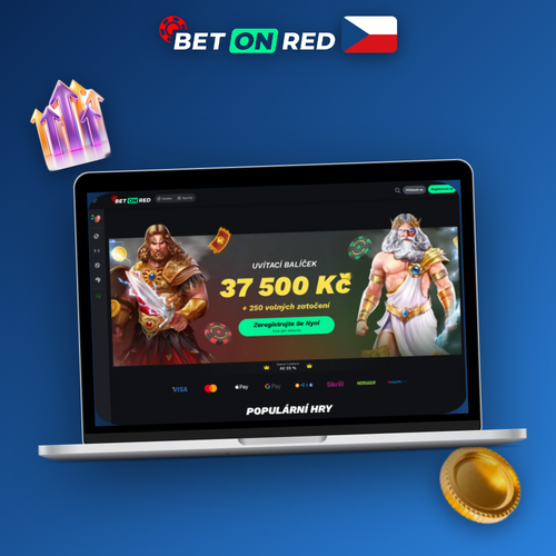 Betonred Casino desktopový klient pro PC otevřený na notebooku s tmavě červeným rozhraním