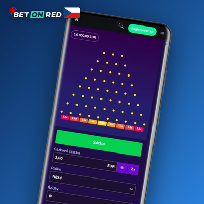 Plinko deska s vysokým riskem a červenými sloty s extrémními násobiteli v Betonred Casinu