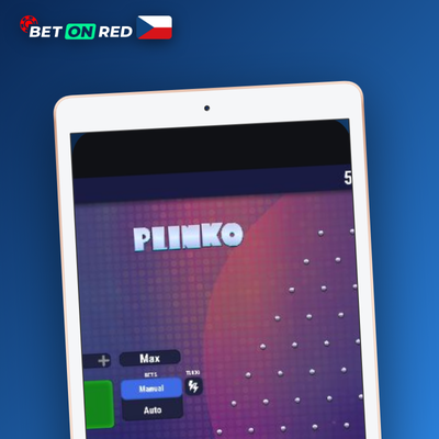 Plinko deska se středním riskem a oranžovými sloty pro vyvážené násobitele v Betonred Casinu