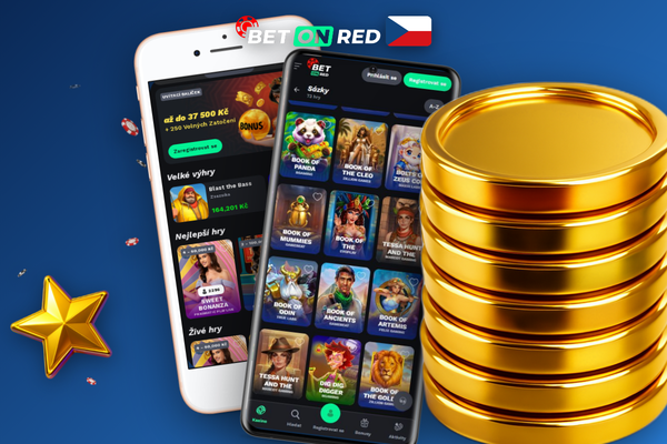 Přihlašovací obrazovka Betonred Casino aplikace s biometrickým otiskem prstu